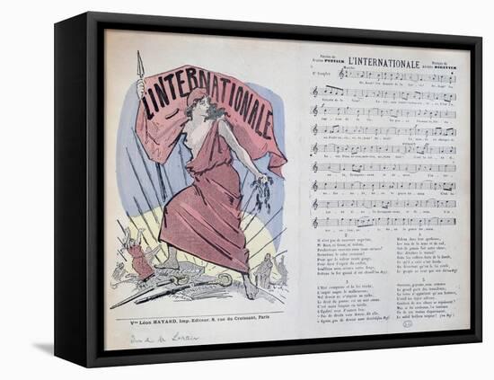 Score Sheet for the Song "L'Internationale," circa 1900-null-Framed Premier Image Canvas