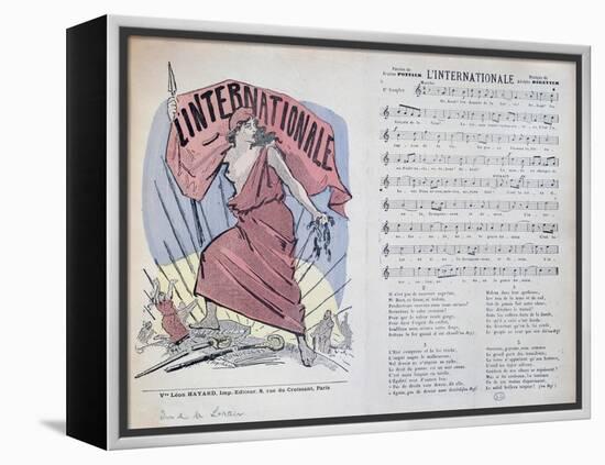 Score Sheet for the Song "L'Internationale," circa 1900-null-Framed Premier Image Canvas