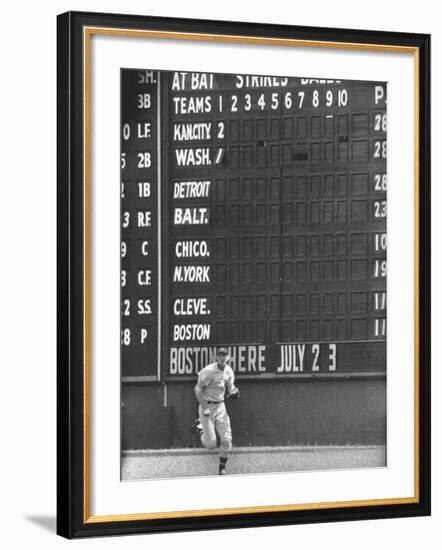 Scoreboard at Griffith Stadium During Game-null-Framed Photographic Print