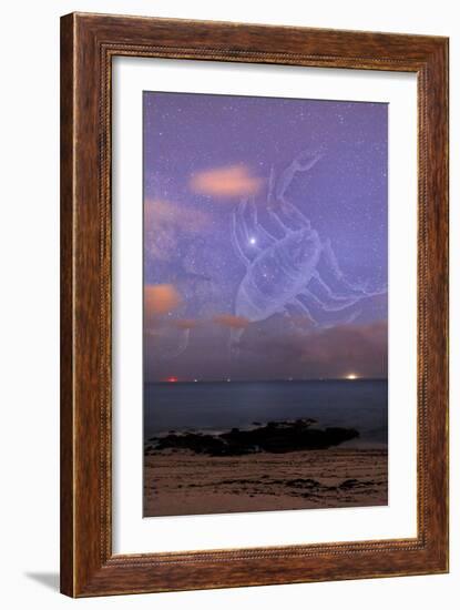 Scorpio In a Night Sky-Laurent Laveder-Framed Photographic Print