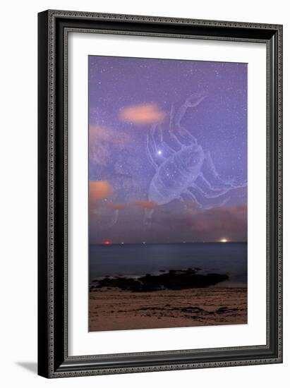 Scorpio In a Night Sky-Laurent Laveder-Framed Photographic Print