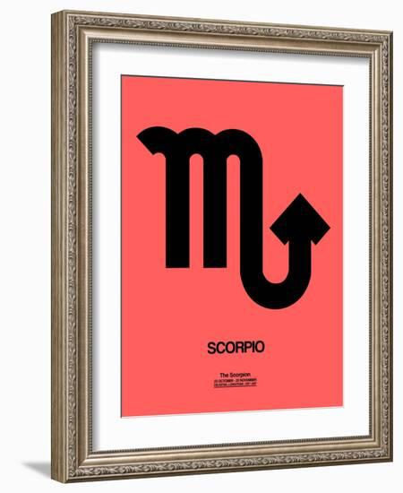 Scorpio Zodiac Sign Black-NaxArt-Framed Art Print