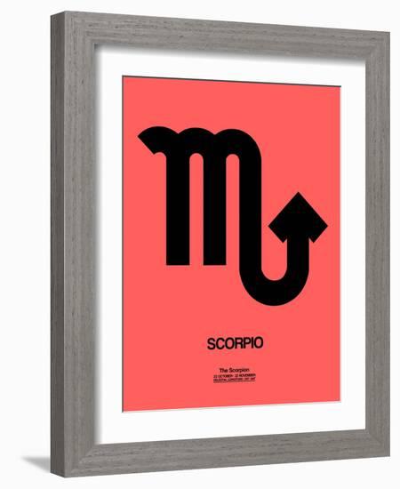 Scorpio Zodiac Sign Black-NaxArt-Framed Art Print