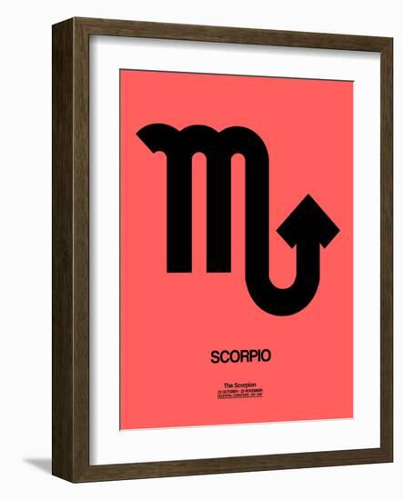 Scorpio Zodiac Sign Black-NaxArt-Framed Art Print