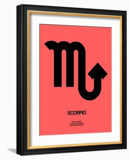 Scorpio Zodiac Sign Black-NaxArt-Framed Art Print