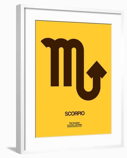 Scorpio Zodiac Sign Brown-NaxArt-Framed Art Print
