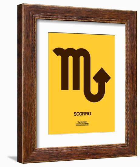 Scorpio Zodiac Sign Brown-NaxArt-Framed Art Print