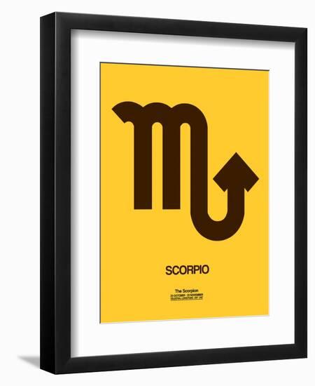 Scorpio Zodiac Sign Brown-NaxArt-Framed Art Print