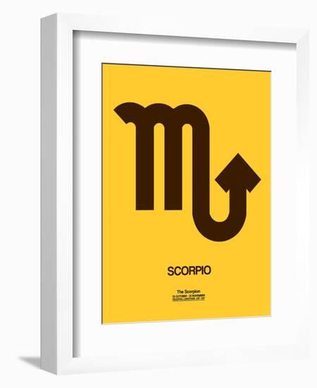 Scorpio Zodiac Sign Brown-NaxArt-Framed Art Print