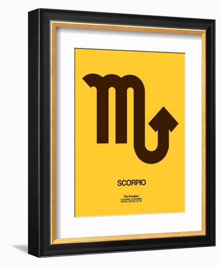 Scorpio Zodiac Sign Brown-NaxArt-Framed Art Print