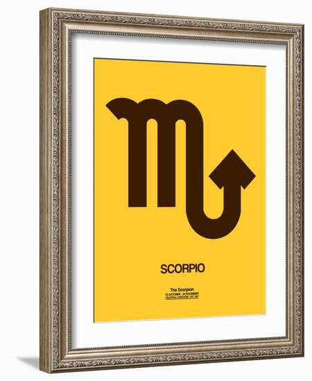 Scorpio Zodiac Sign Brown-NaxArt-Framed Art Print