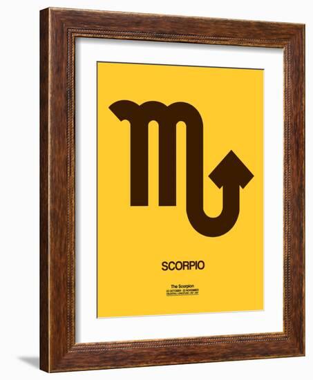 Scorpio Zodiac Sign Brown-NaxArt-Framed Art Print