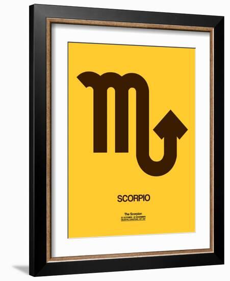 Scorpio Zodiac Sign Brown-NaxArt-Framed Art Print