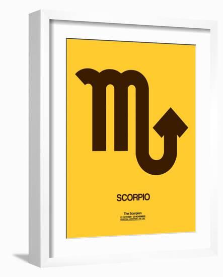 Scorpio Zodiac Sign Brown-NaxArt-Framed Art Print