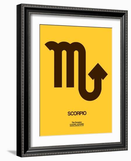 Scorpio Zodiac Sign Brown-NaxArt-Framed Art Print