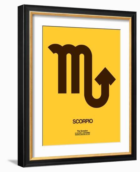 Scorpio Zodiac Sign Brown-NaxArt-Framed Art Print