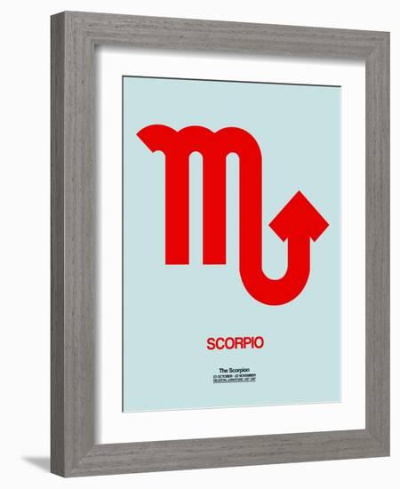 Scorpio Zodiac Sign Red-NaxArt-Framed Art Print