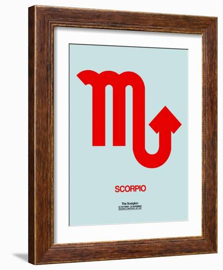 Scorpio Zodiac Sign Red-NaxArt-Framed Art Print