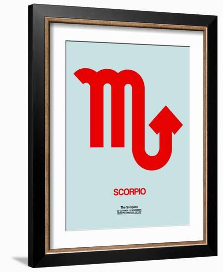 Scorpio Zodiac Sign Red-NaxArt-Framed Art Print