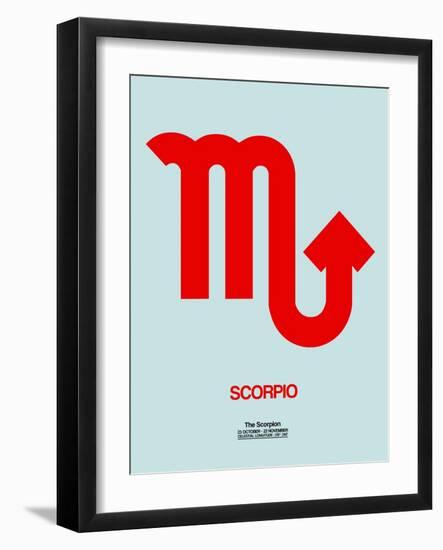 Scorpio Zodiac Sign Red-NaxArt-Framed Art Print