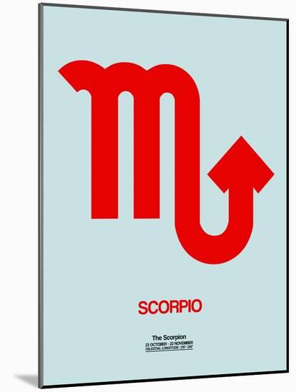 Scorpio Zodiac Sign Red-NaxArt-Mounted Art Print