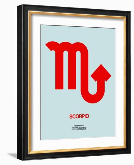 Scorpio Zodiac Sign Red-NaxArt-Framed Art Print