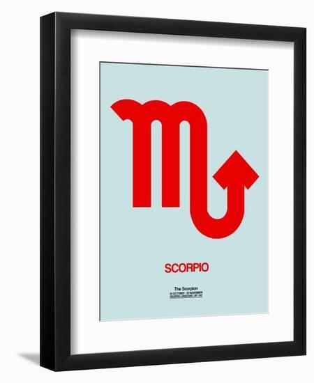 Scorpio Zodiac Sign Red-NaxArt-Framed Art Print