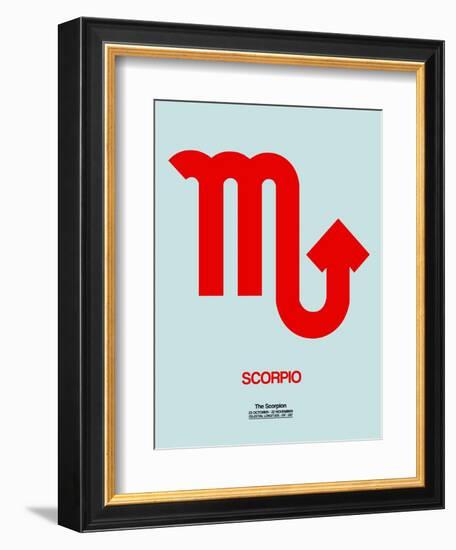 Scorpio Zodiac Sign Red-NaxArt-Framed Art Print