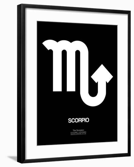 Scorpio Zodiac Sign White-NaxArt-Framed Art Print