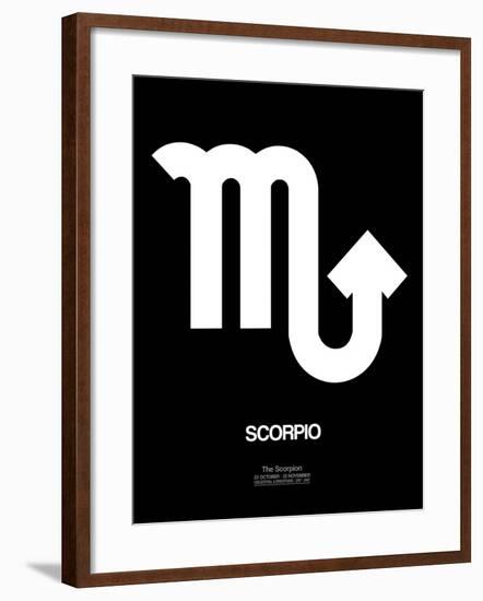 Scorpio Zodiac Sign White-NaxArt-Framed Art Print