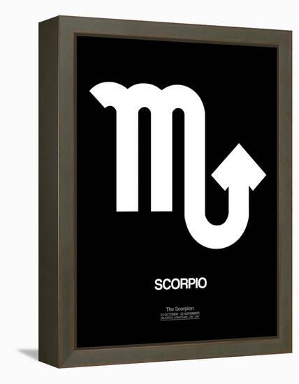 Scorpio Zodiac Sign White-NaxArt-Framed Stretched Canvas