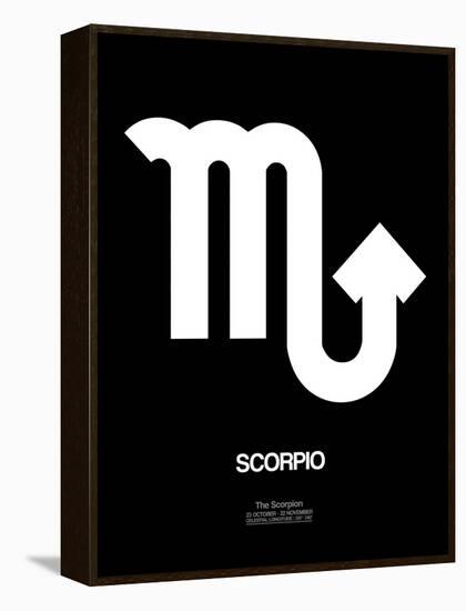 Scorpio Zodiac Sign White-NaxArt-Framed Stretched Canvas