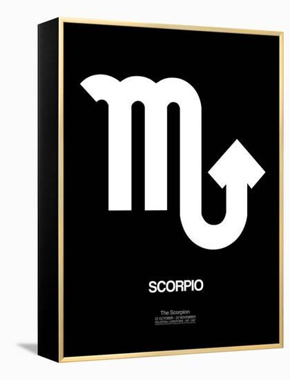 Scorpio Zodiac Sign White-NaxArt-Framed Stretched Canvas