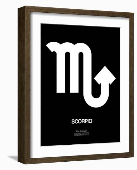 Scorpio Zodiac Sign White-NaxArt-Framed Art Print