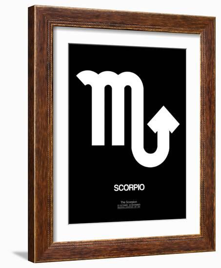 Scorpio Zodiac Sign White-NaxArt-Framed Art Print