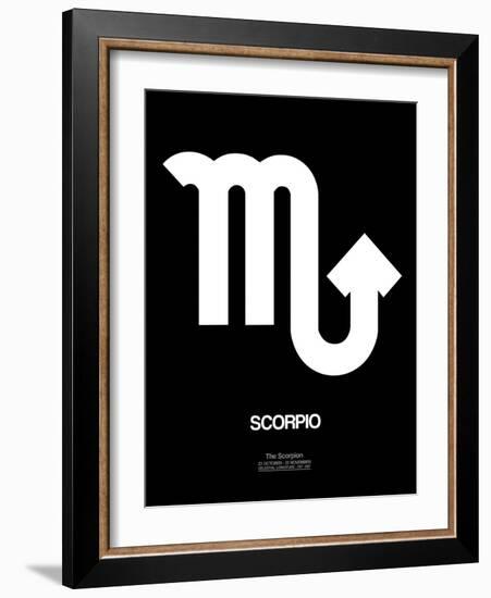 Scorpio Zodiac Sign White-NaxArt-Framed Art Print