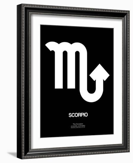 Scorpio Zodiac Sign White-NaxArt-Framed Art Print