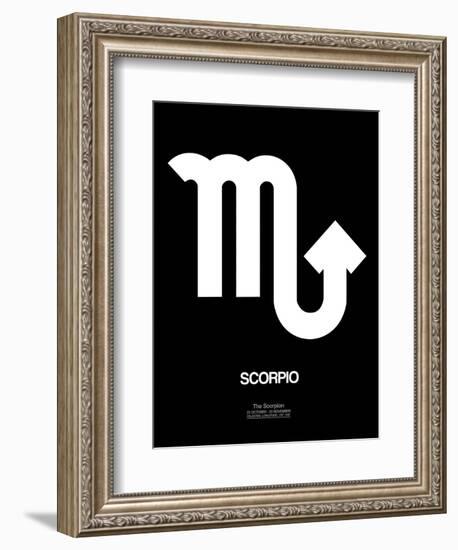 Scorpio Zodiac Sign White-NaxArt-Framed Art Print