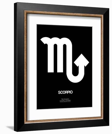 Scorpio Zodiac Sign White-NaxArt-Framed Art Print