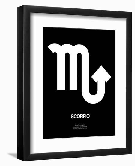 Scorpio Zodiac Sign White-NaxArt-Framed Art Print