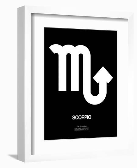 Scorpio Zodiac Sign White-NaxArt-Framed Art Print