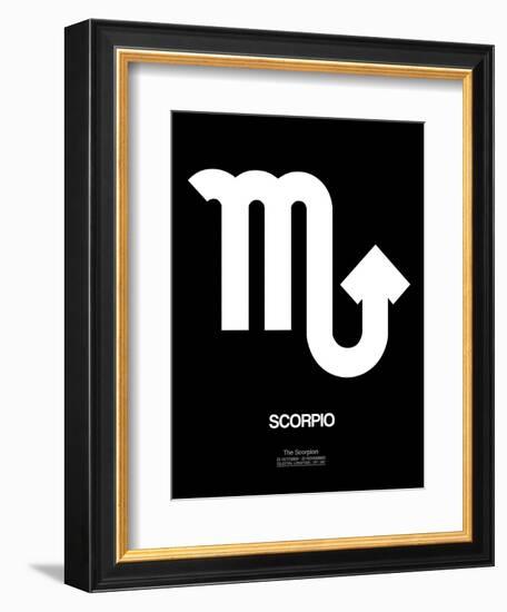 Scorpio Zodiac Sign White-NaxArt-Framed Art Print