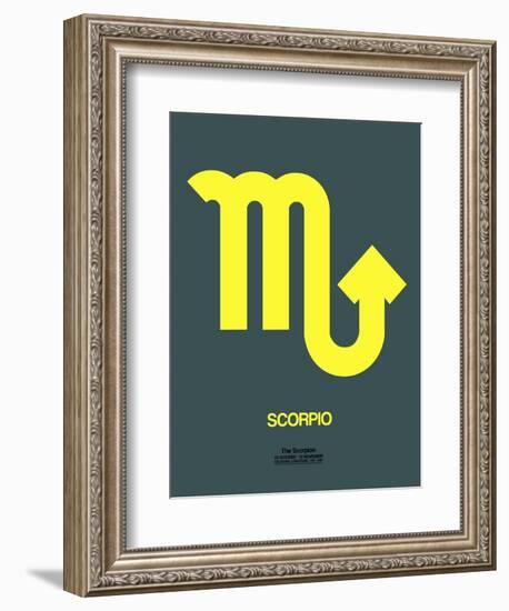 Scorpio Zodiac Sign Yellow-NaxArt-Framed Art Print