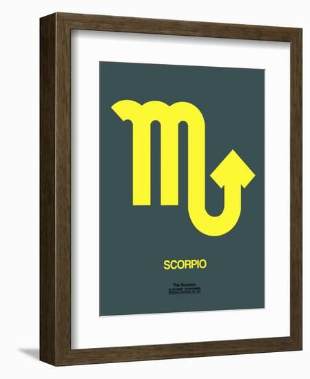 Scorpio Zodiac Sign Yellow-NaxArt-Framed Art Print