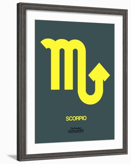 Scorpio Zodiac Sign Yellow-NaxArt-Framed Art Print