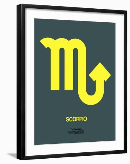 Scorpio Zodiac Sign Yellow-NaxArt-Framed Art Print