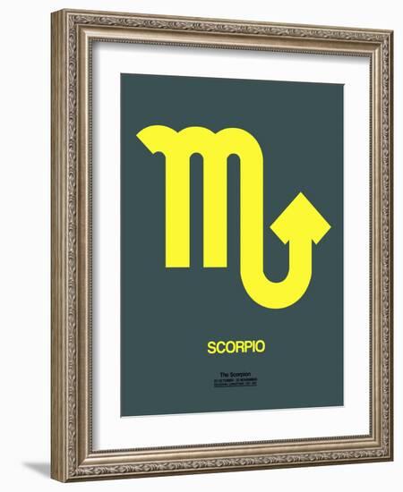 Scorpio Zodiac Sign Yellow-NaxArt-Framed Art Print