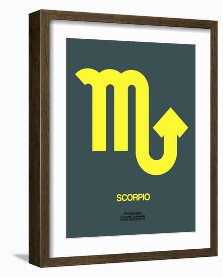 Scorpio Zodiac Sign Yellow-NaxArt-Framed Art Print