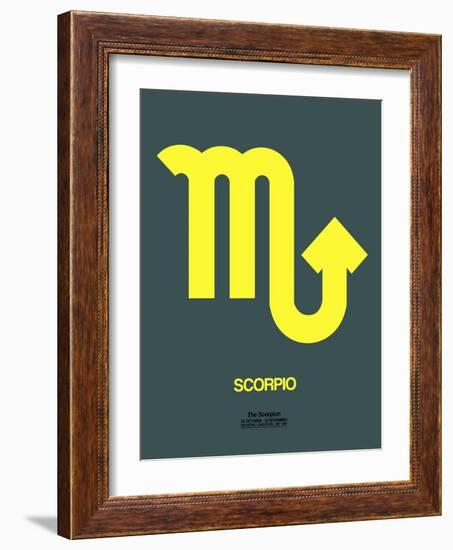 Scorpio Zodiac Sign Yellow-NaxArt-Framed Art Print