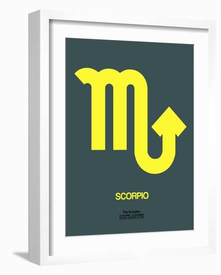 Scorpio Zodiac Sign Yellow-NaxArt-Framed Art Print